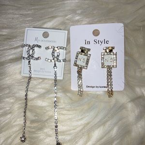 Fashion pair earrings 2 pairs
